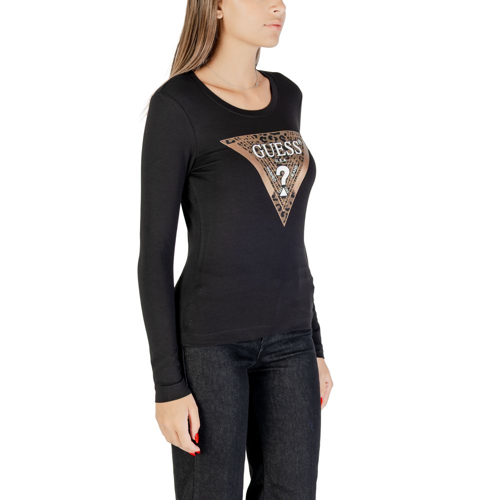 Black Cotton Long Sleeve T-Shirt