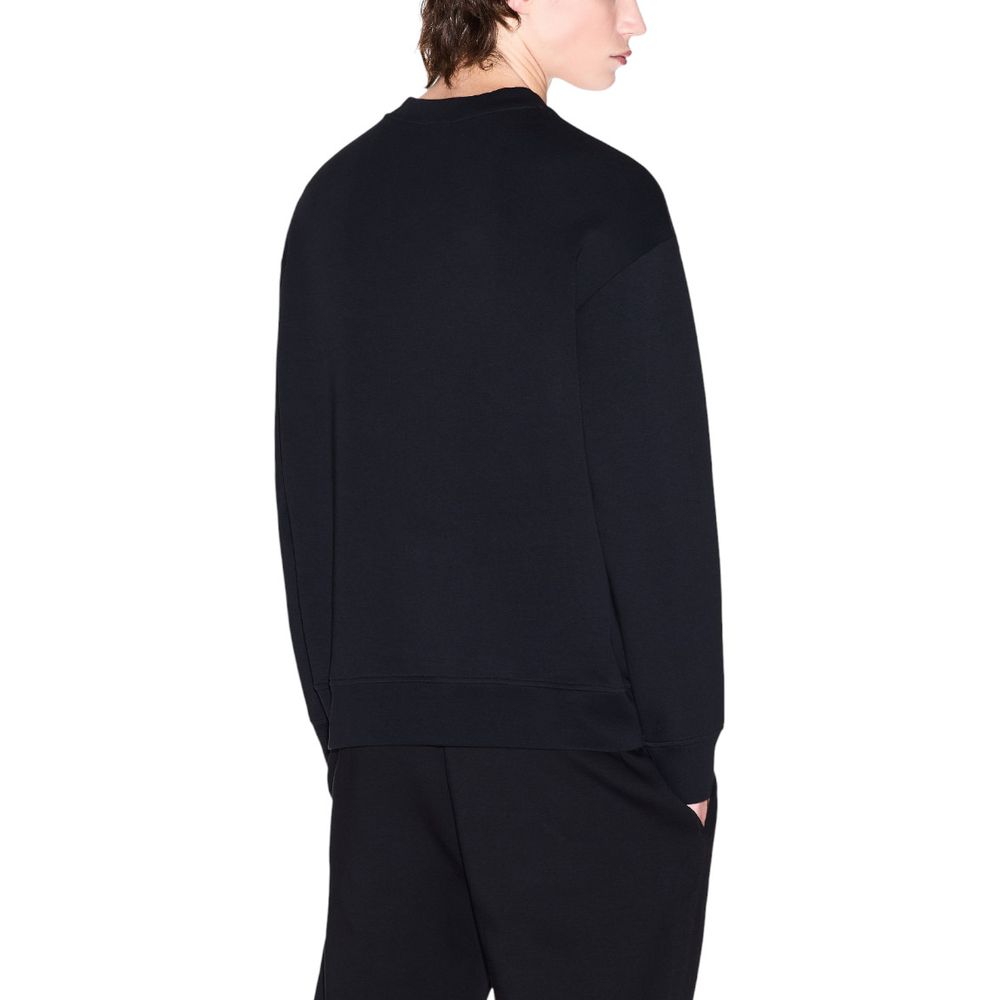 Black Cotton Sweatshirt
