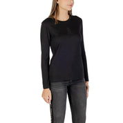 Black Cotton Long Sleeve T-Shirt