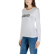 White Cotton Long Sleeve T-Shirt