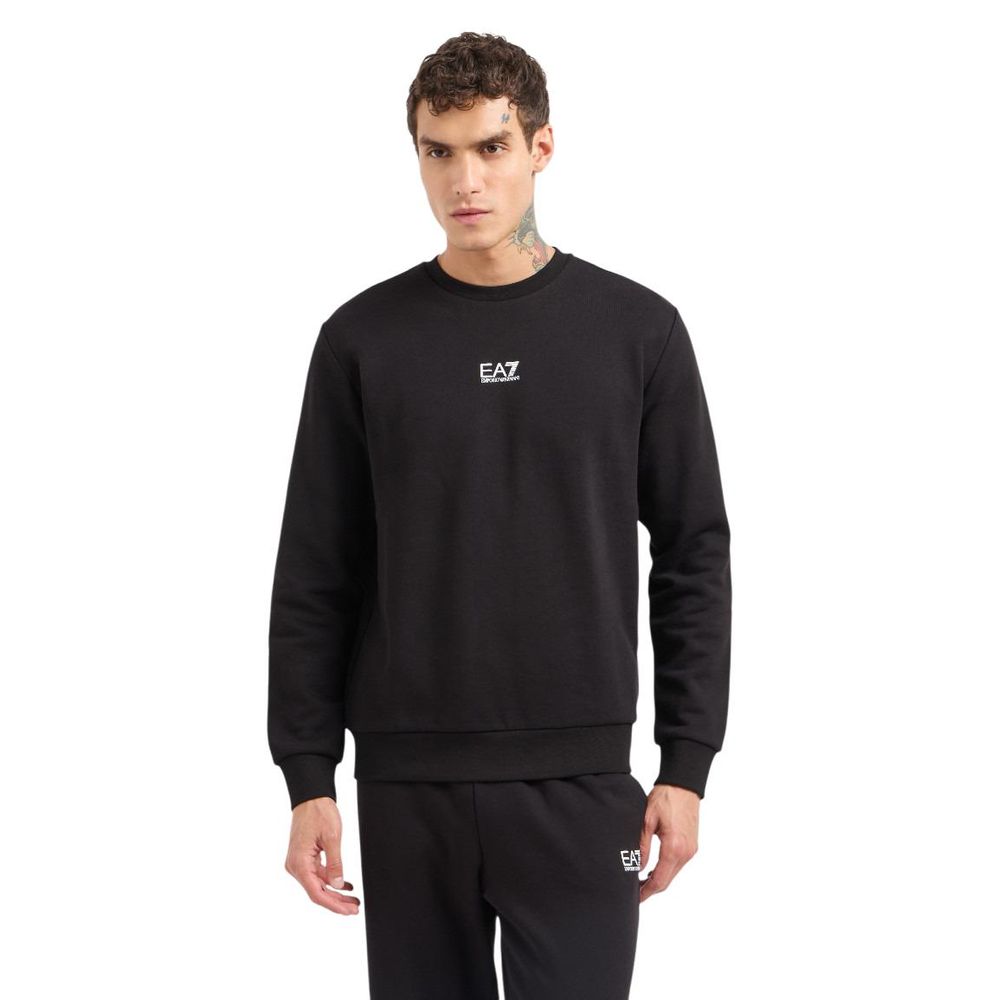Black Cotton Sweatshirt