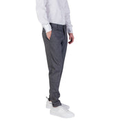 Gray Polyester Skinny Pants