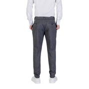 Gray Polyester Skinny Pants
