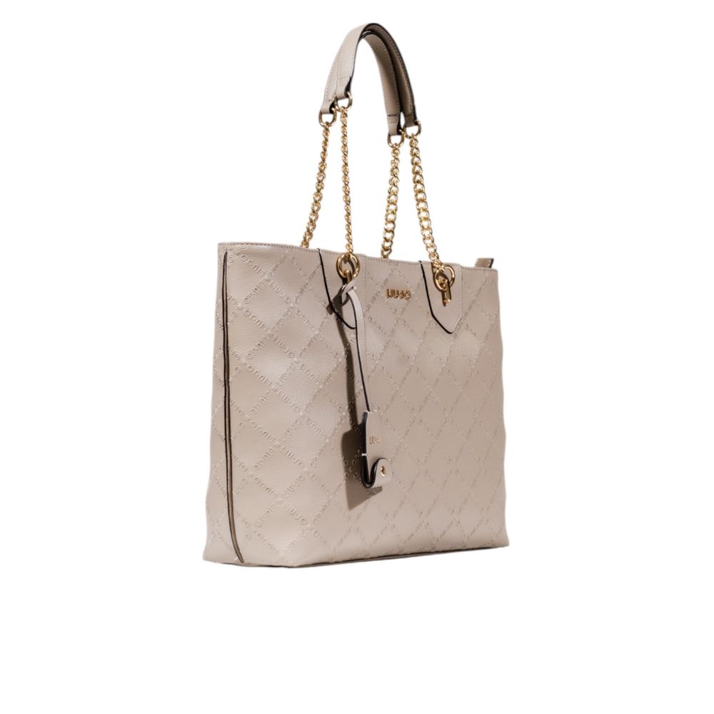 Beige Polyethylene Handbag