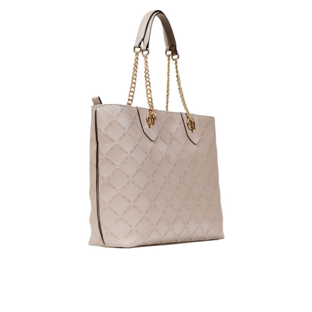 Beige Polyethylene Handbag