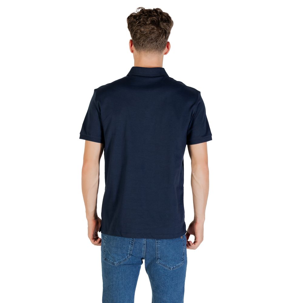 Blue Cotton Polo Shirt