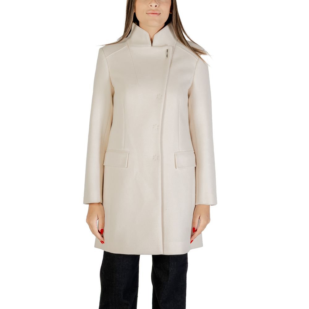 Cream Polyester Coat