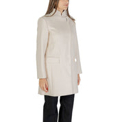 Cream Polyester Coat