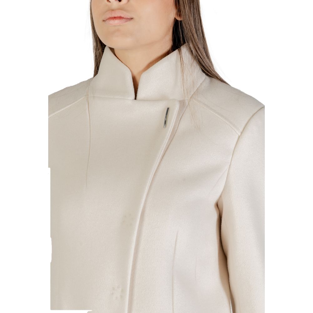 Cream Polyester Coat