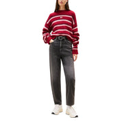 Black Recycled Cotton Mom Jeans