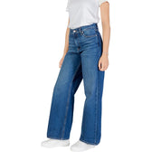 Blue Cotton Boyfriend Jeans