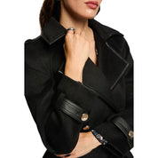 Black Polyester Coat