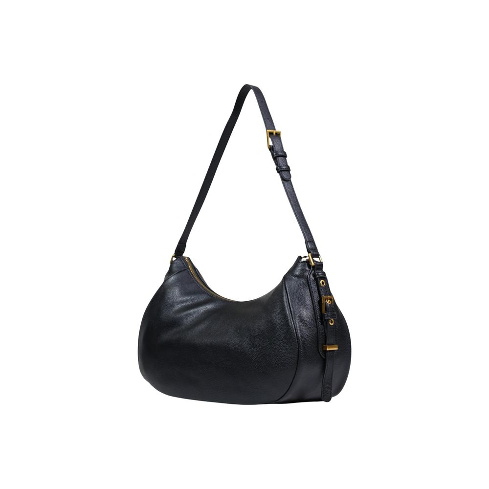 Black Artificial Leather Handbag
