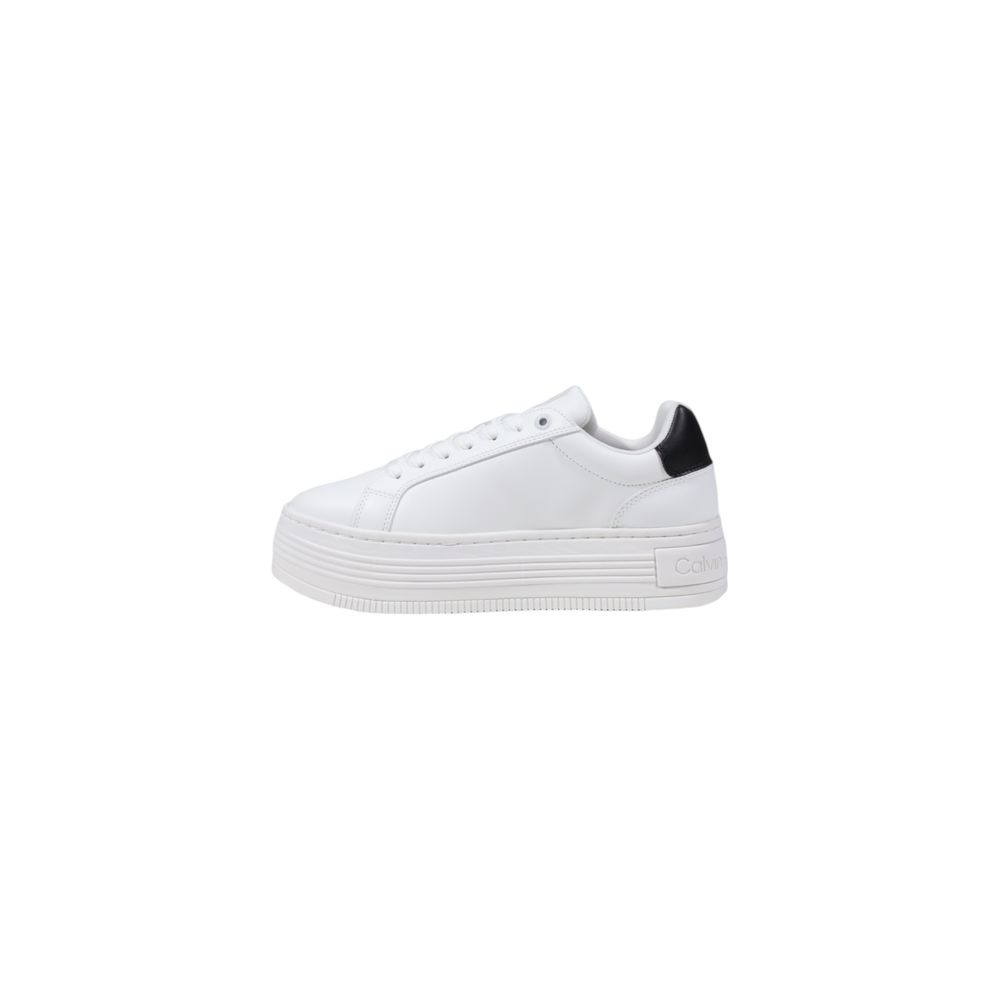 White Leather Low Top Sneakers