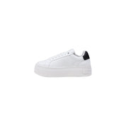 White Leather Low Top Sneakers