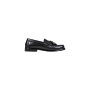 Black Leather Slip-On Loafers