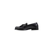 Black Leather Slip-On Loafers