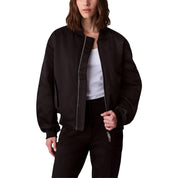 Black Recycled Polyester Bomber