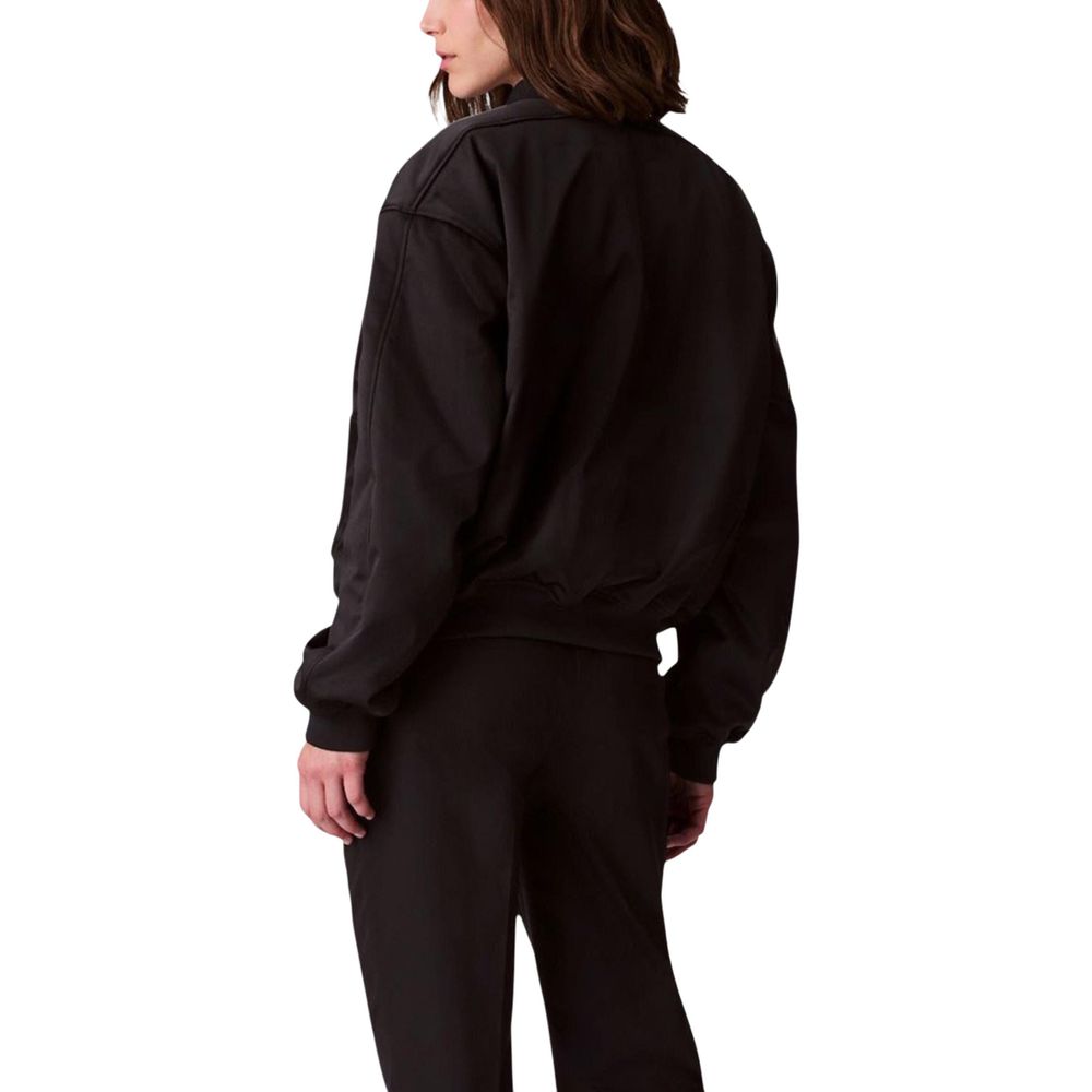 Black Recycled Polyester Bomber