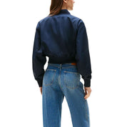 Blue Recycled Polyester Bomber