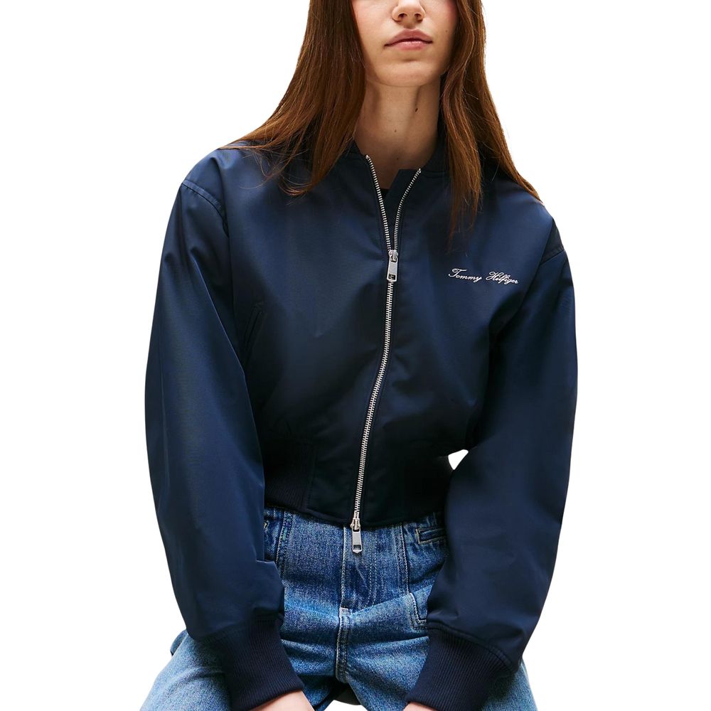 Blue Recycled Polyester Bomber