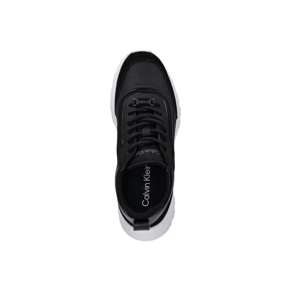 Black Leather Athletic Sneakers