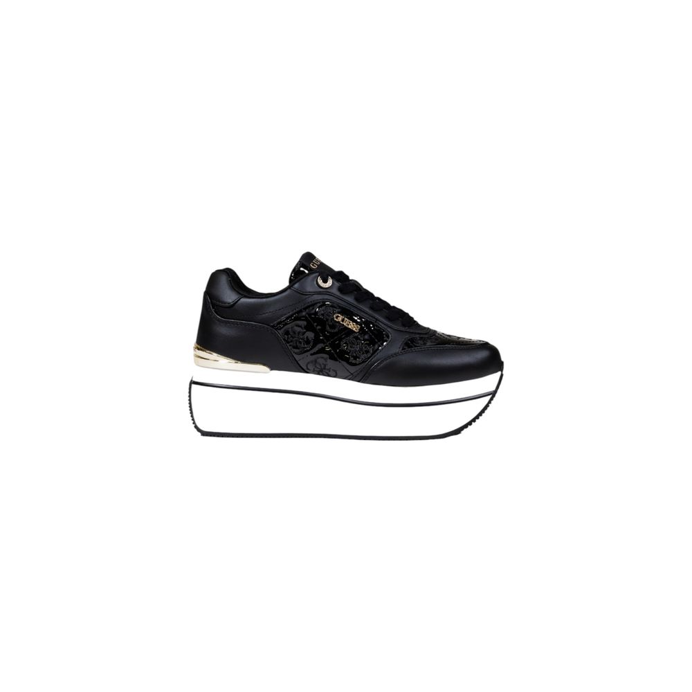 Black Polyethylene Platform Sneakers