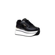 Black Polyethylene Platform Sneakers