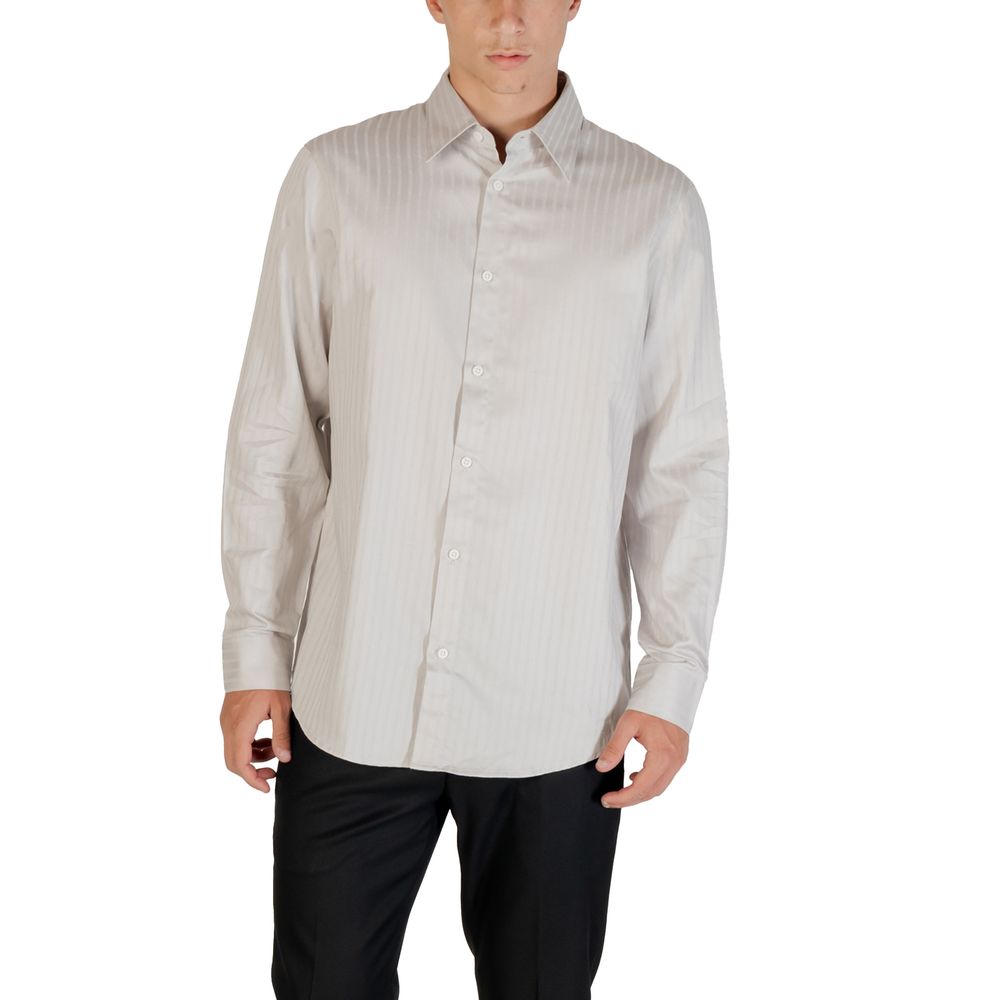 Gray Cotton Pattern Shirt