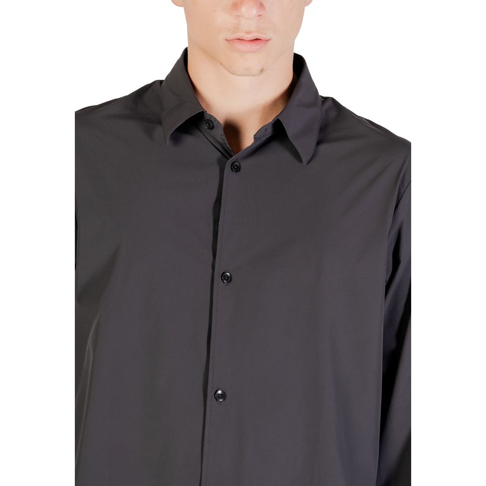 Black Elastane Dress Shirt