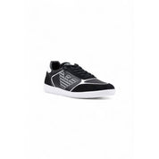 Black And White Leather Athletic Sneakers