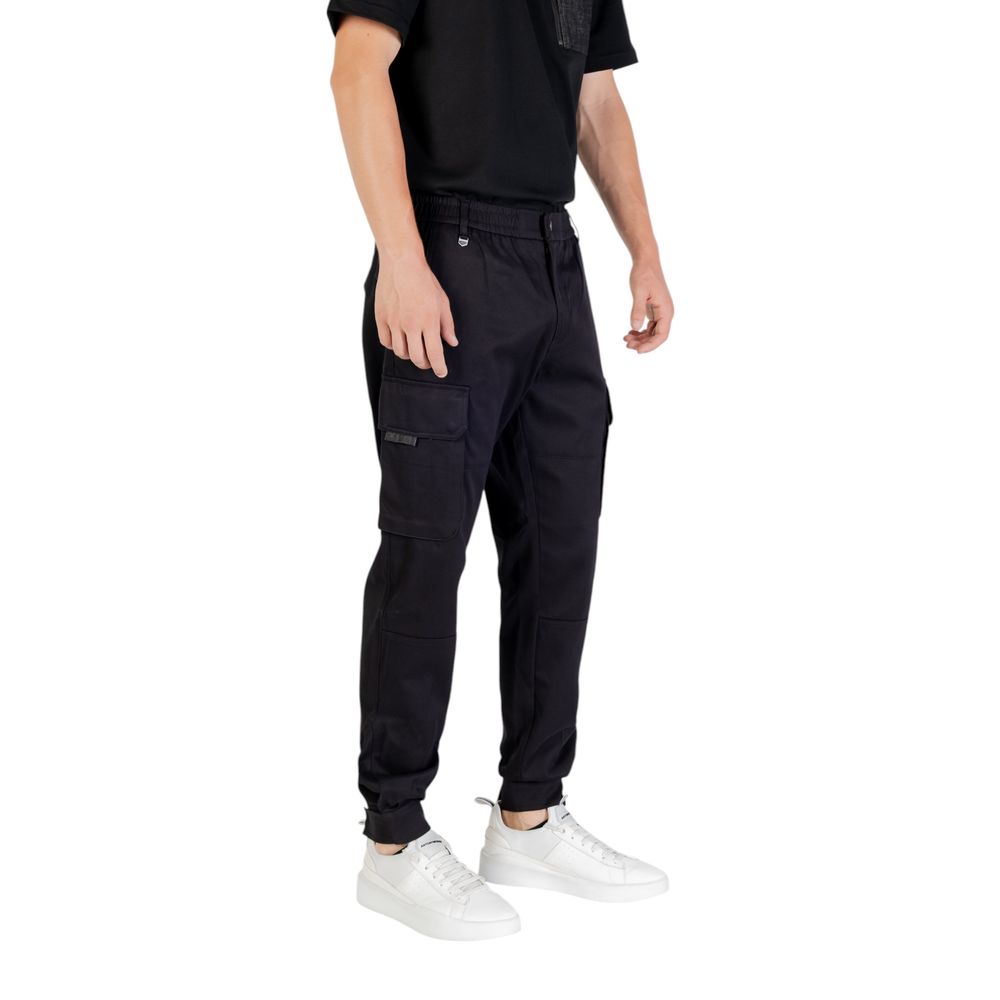 Black Viscose Casual Pants