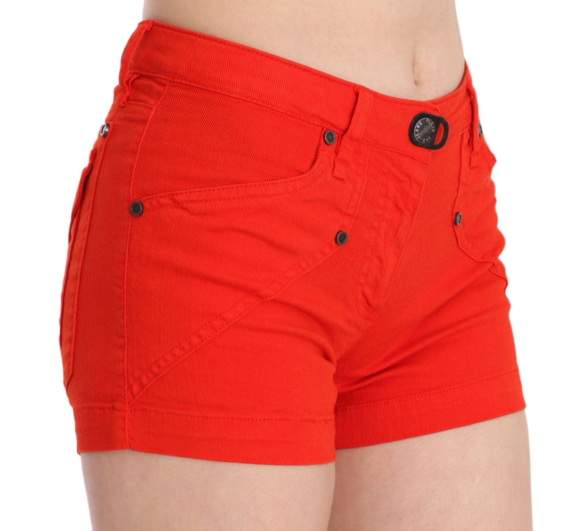 Mini jean en coton taille moyenne orange