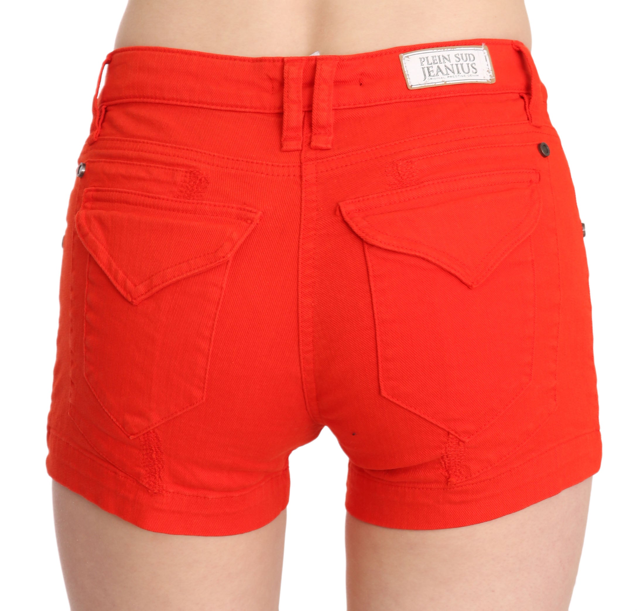 Mini jean en coton taille moyenne orange