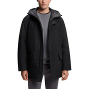 Black Polyester Full-Length Jacket