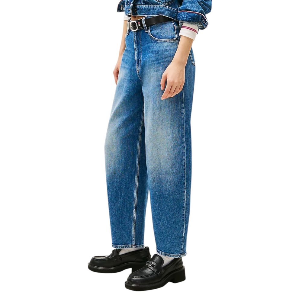 Blue Recycled Cotton Relaxed Fit Jeans