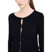 Black Textile Cardigan