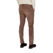 Brown Cotton Casual Pants