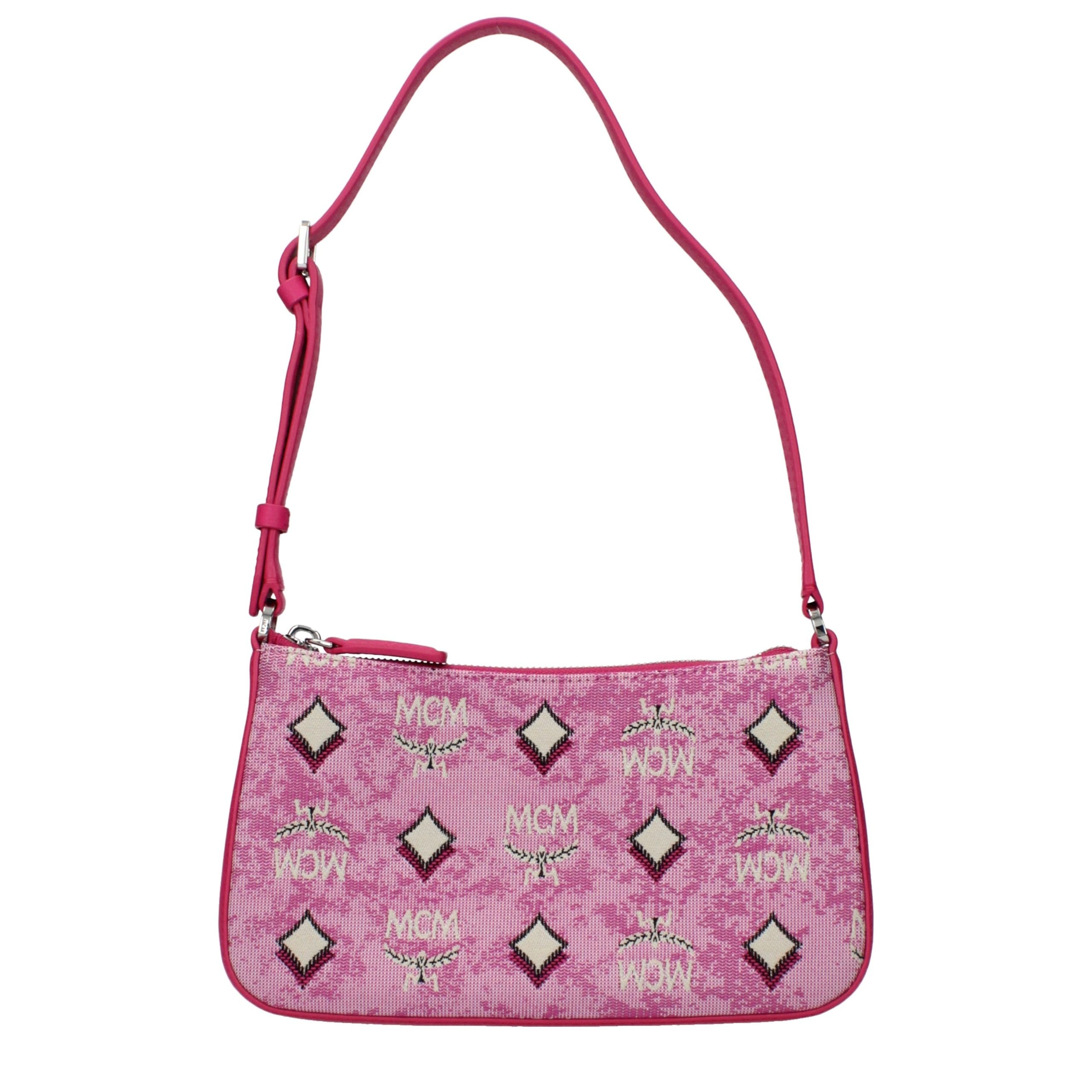Pink Fabric Crossbody Bag