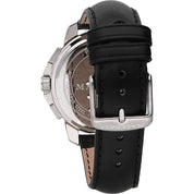 Black Leather Dress Watch
