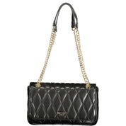 Black Polyurethane Women Handbag