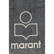 Gray Cotton Shoulder Bag