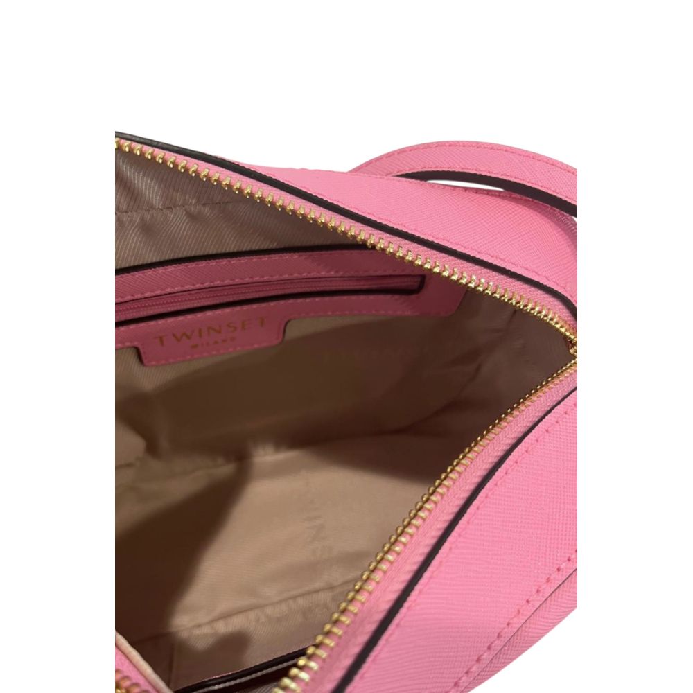 Pink PU Women Crossbody Bag