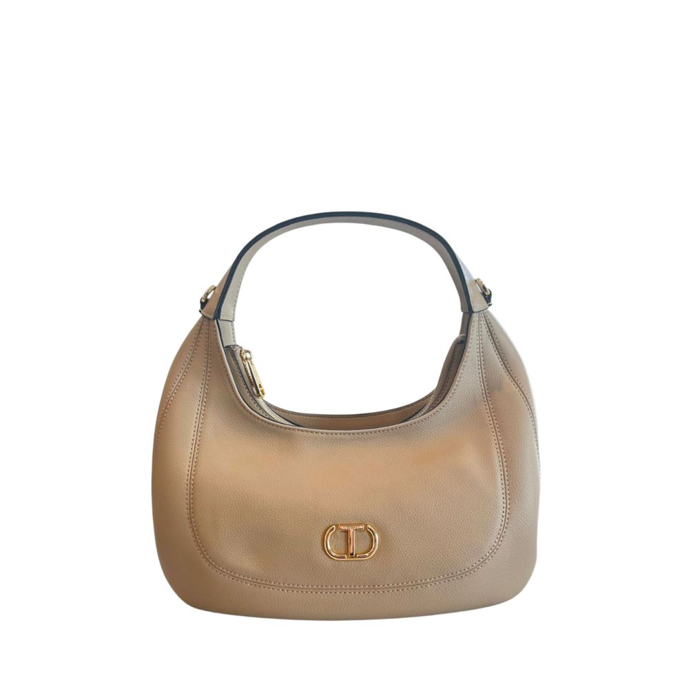 Beige PU Women Shoulder Bag