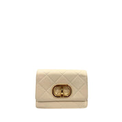 Beige PU Women Crossbody Bag