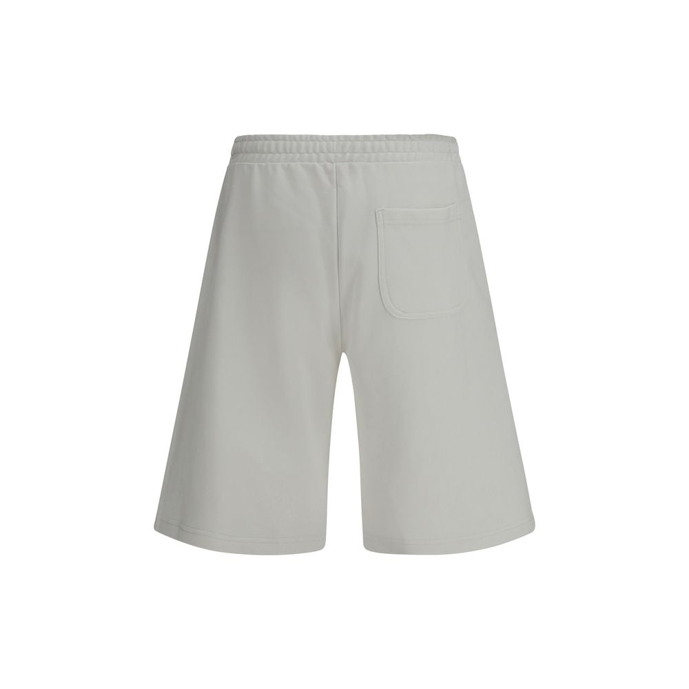 White Cotton Bermuda Shorts