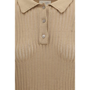 Beige Cotton Polo Shirt