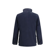 Blue Cotton Full-Length Jacket