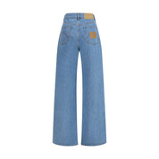 Blue Cotton Jeans Denim