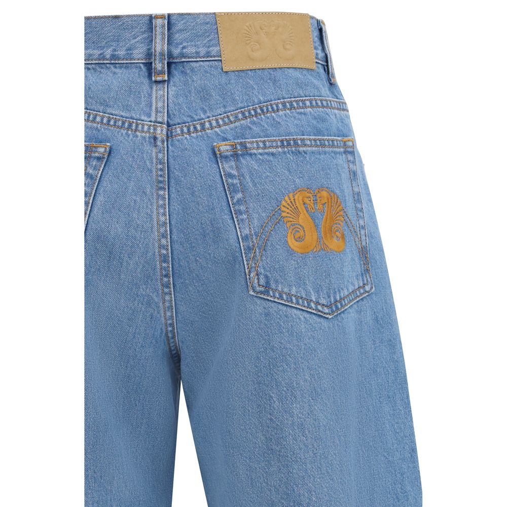 Blue Cotton Jeans Denim